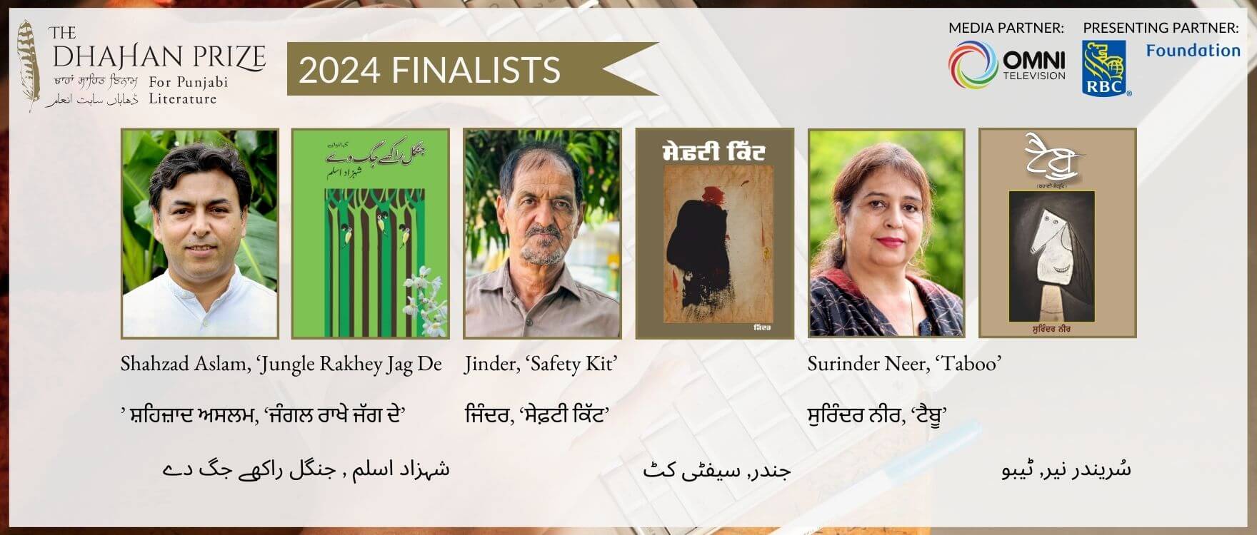 2024 Dhahan Prize for Punjabi Literature finalists - featured image