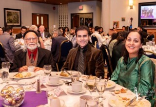 Ajmer Singh Rode (author and playwright), Gurinder Mann (Lecturer, Punjabi Language and Culture at UBC Asian Studies department) and his partner, Christine Mann Ajmer Singh Rode (author and playwright), Gurinder Mann (Lecturer, Punjabi Language and Culture at UBC Asian Studies department) and his partner, Christine Mann at the 2023 Dhahan Prize Ceremonies