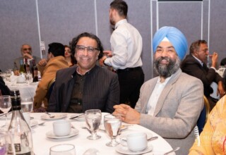 Left to right: Am Johal, Director, SFU's Vancity Office of Community Engagement and Gurwinder Singh (Beedie), Director, Career Management Centre at SFU Left to right: Am Johal, Director, SFU's Vancity Office of Community Engagement and Gurwinder Singh (Beedie), Director, Career Management Centre at SFU at the 2023 Dhahan Prize Ceremonies