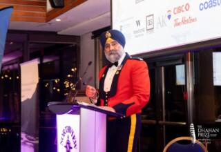 Baltej Dhillon, master of ceremonies at the 2023 Dhahan Prize Ceremonies Baltej Dhillon, master of ceremonies at the 2023 Dhahan Prize Ceremonies