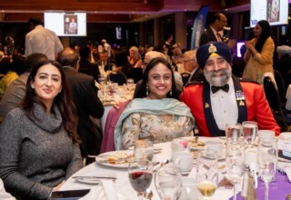 Baltej Dhillon with guests at the 2023 Dhahan Prize Ceremonies