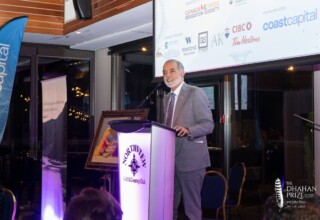 Barj Dhahan speaking at the 2023 Dhahan Prize Ceremonies Barj Dhahan speaking at the 2023 Dhahan Prize Ceremonies