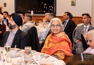 Harinder Dhahan, Prize manager, at the 2023 Dhahan Prize Ceremonies Harinder Dhahan, Prize manager, at the 2023 Dhahan Prize Ceremonies