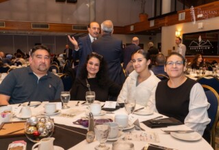 Indigenous student poem winner with her family and teacher at the 2024 Dhahan Prize ceremonies Indigenous student poem winner with family and teacher at 2024 Dhahan Prize ceremonies