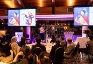 Keerat Kaur giving the keynote at the 2023 Dhahan Prize Ceremonies Keerat Kaur giving the keynote at the 2023 Dhahan Prize Ceremonies