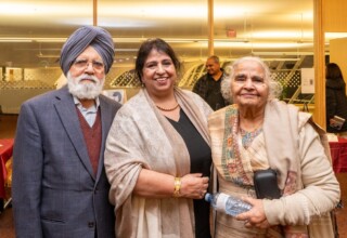 Professor Raghbir Singh, Dhahan Prize Advisor, Surinder Neer, 2024 Finalist and Sulekha (wife of Professor Raghbir Singh) Professor Raghbir Singh, Dhahan Prize Advisor, Surinder Neer, 2024 Finalist and Sulekha (wife of Professor Raghbir Singh)