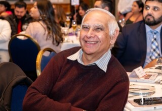 Sadhu Binning (retired UBC language instructor and author) Sadhu Binning at the 2023 Dhahan Prize Ceremonies