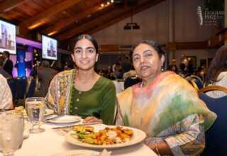 Youth Awardee with her teacher at the 2024 Dhahan Prize ceremonies Youth Awardee with her teacher at the 2024 Dhahan Prize ceremonies