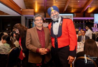 Zubair Ahmad and Baltej Dhillon at 2023 Dhahan Prize Ceremonies