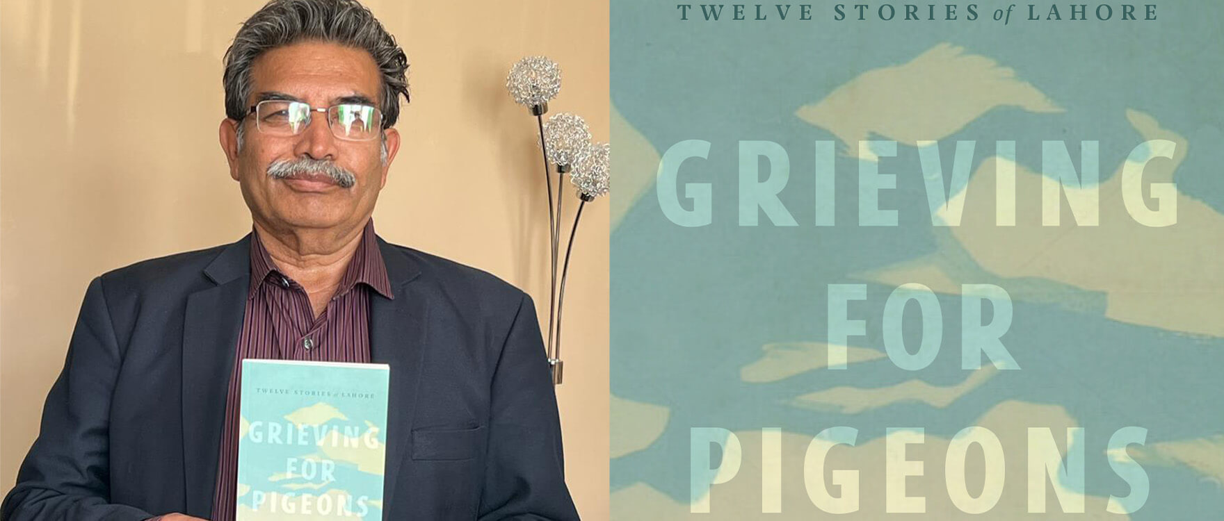 Zubair Ahmad holding book Grieving for Pigeons Punjabi to English translation - featured image